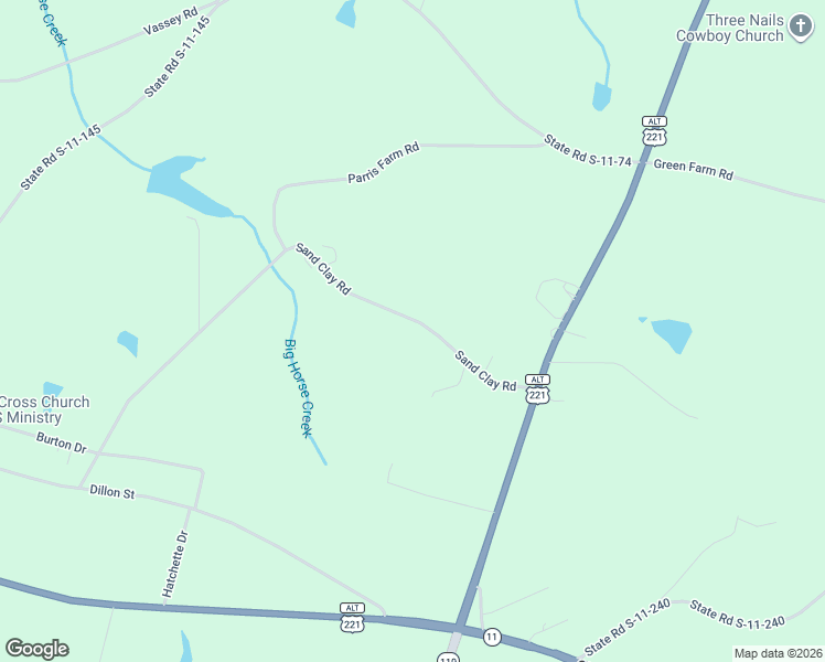 map of restaurants, bars, coffee shops, grocery stores, and more near 496 Sand Clay Road in Chesnee