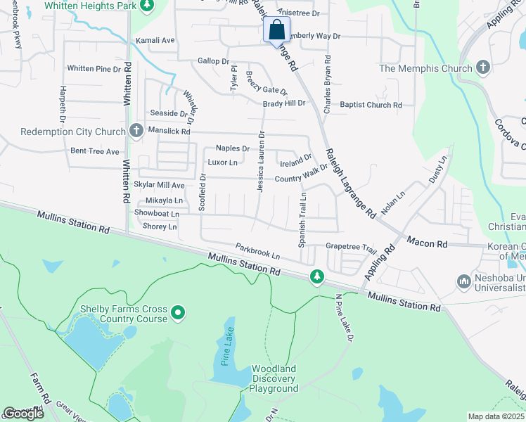 map of restaurants, bars, coffee shops, grocery stores, and more near 996 Jessica Lauren Drive in Shelby