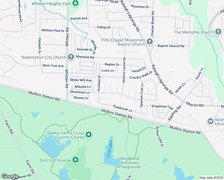 map of restaurants, bars, coffee shops, grocery stores, and more near 992 Show Boat Cove in Shelby County