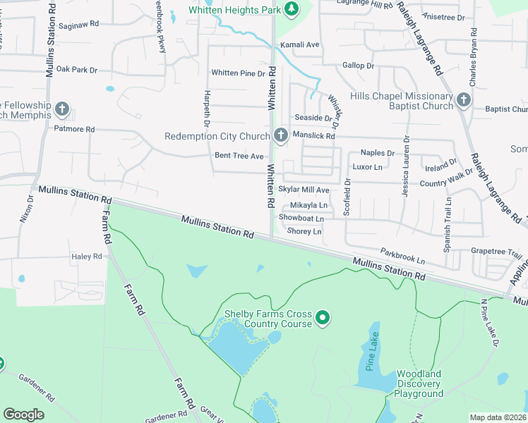 map of restaurants, bars, coffee shops, grocery stores, and more near 1009 Whitten Road in Memphis