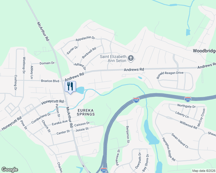 map of restaurants, bars, coffee shops, grocery stores, and more near 1119 Reflex Street in Fayetteville