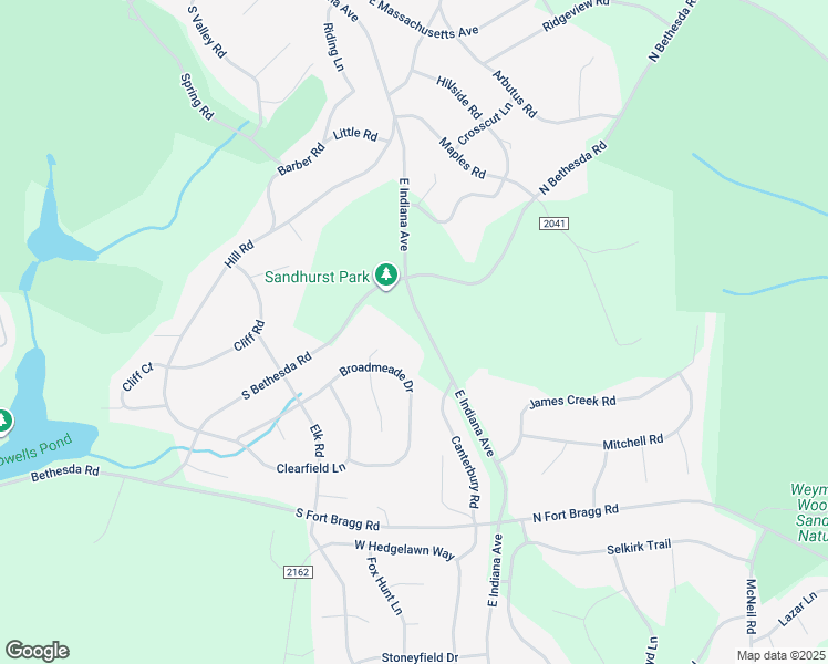 map of restaurants, bars, coffee shops, grocery stores, and more near 1620 East Indiana Avenue in Southern Pines