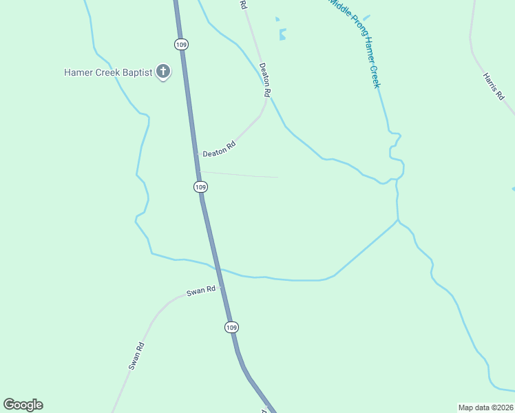 map of restaurants, bars, coffee shops, grocery stores, and more near 106 Legrand Road in Mount Gilead