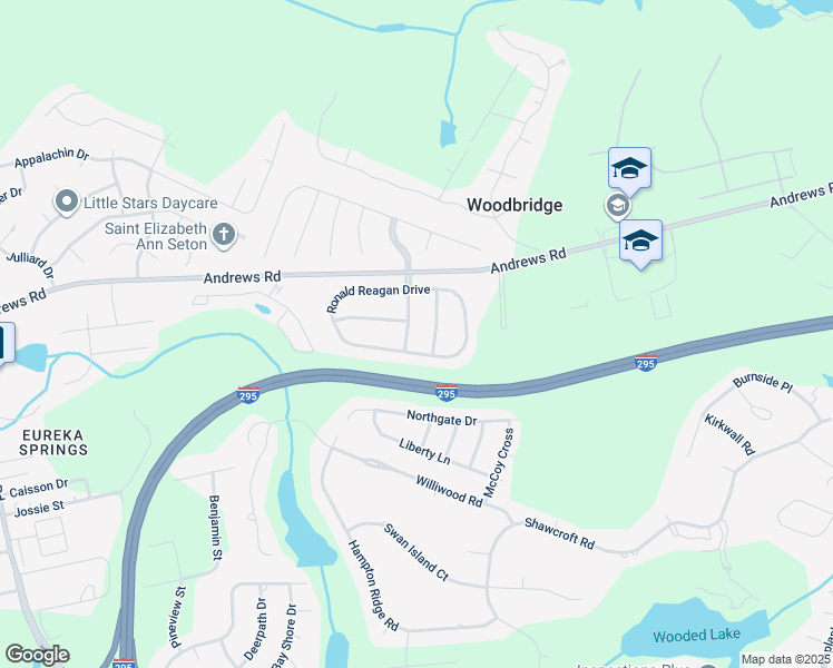 map of restaurants, bars, coffee shops, grocery stores, and more near 3412 Park Hill Drive in Fayetteville