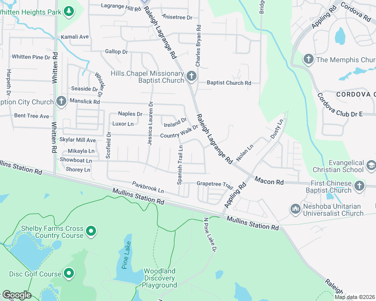 map of restaurants, bars, coffee shops, grocery stores, and more near 998 Spanish Trail Lane in Shelby County