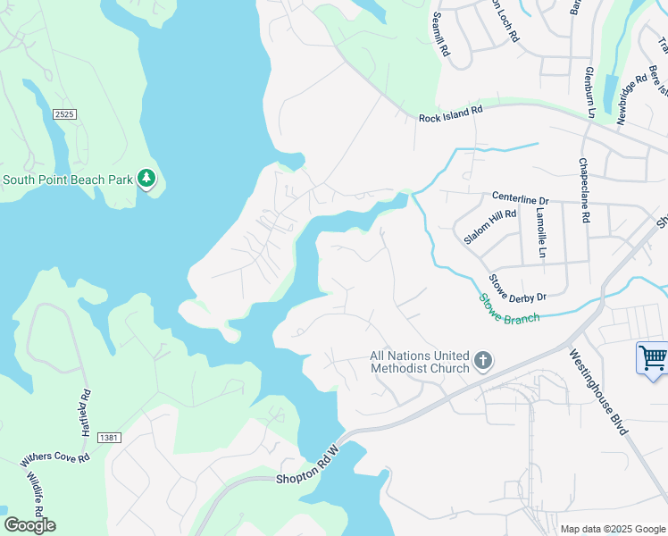 map of restaurants, bars, coffee shops, grocery stores, and more near 11511 Lands End Road in Charlotte