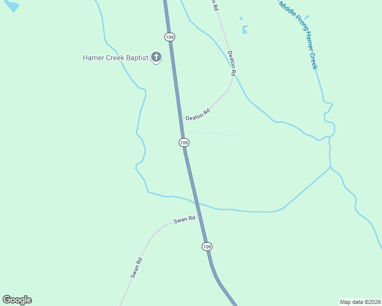 map of restaurants, bars, coffee shops, grocery stores, and more near 5028 North Carolina 109 in Mount Gilead