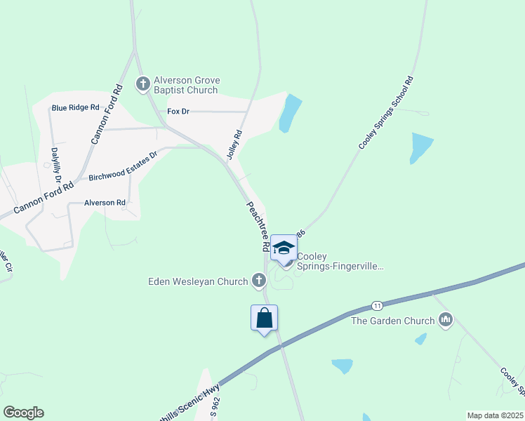 map of restaurants, bars, coffee shops, grocery stores, and more near 3340 Peachtree Road in Chesnee