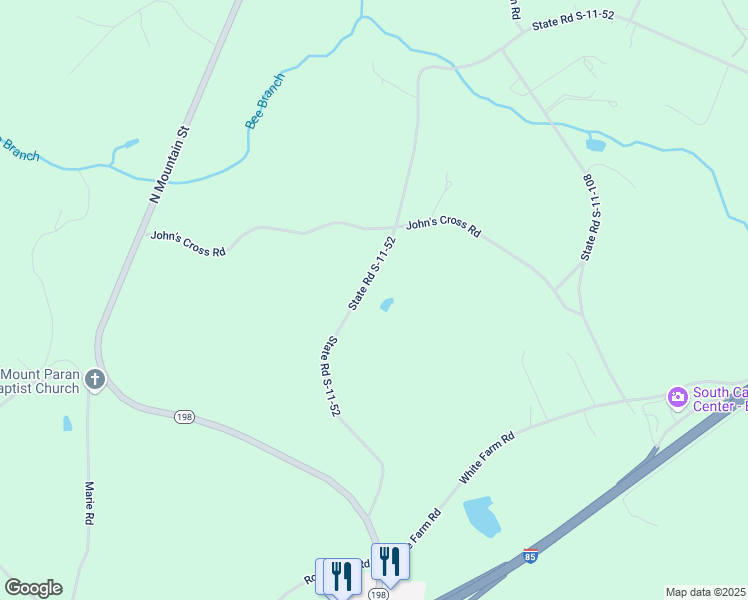 map of restaurants, bars, coffee shops, grocery stores, and more near 260 State Road S-11-52 in Blacksburg