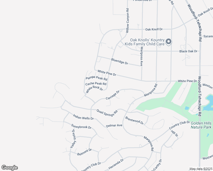 map of restaurants, bars, coffee shops, grocery stores, and more near 21313 Carriage Drive in Tehachapi