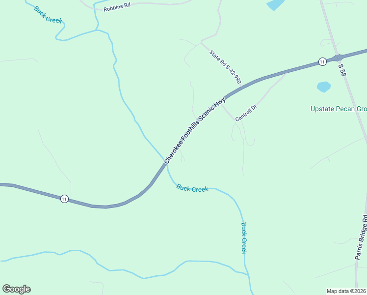 map of restaurants, bars, coffee shops, grocery stores, and more near 107 Brooklyn Church Road in Chesnee
