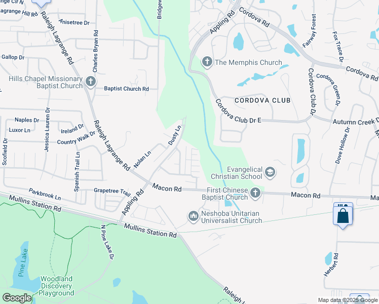 map of restaurants, bars, coffee shops, grocery stores, and more near 1025 Crayton Ridge Drive in Shelby County