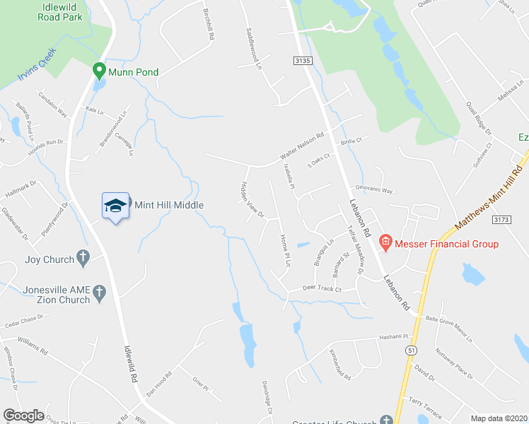 map of restaurants, bars, coffee shops, grocery stores, and more near 4918 Hidden View Drive in Charlotte