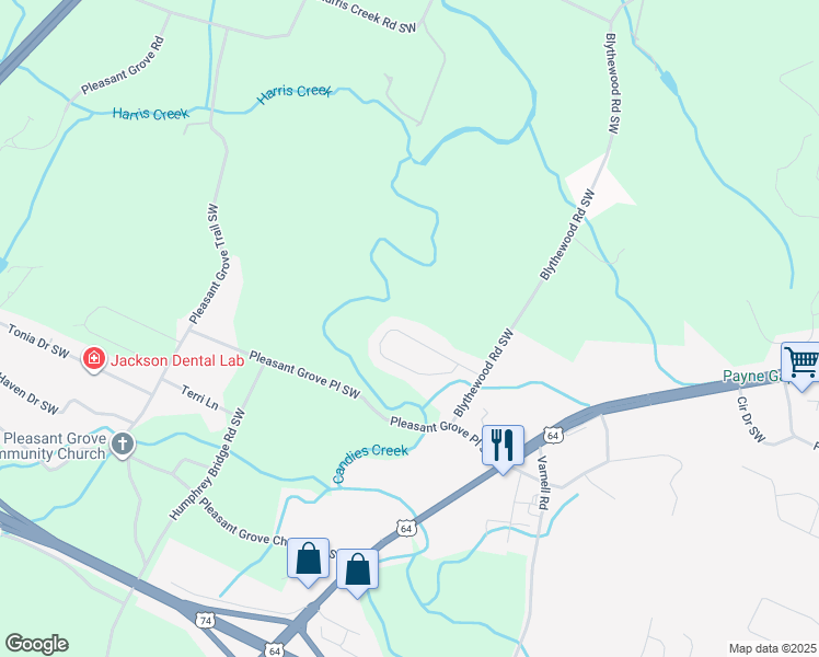 map of restaurants, bars, coffee shops, grocery stores, and more near 2706 J Mack Circle Southwest in Cleveland