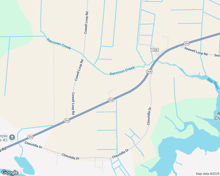 map of restaurants, bars, coffee shops, grocery stores, and more near 95 Wichita Drive in Bayboro