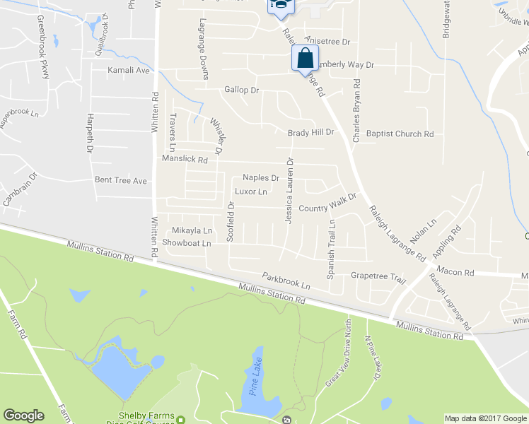 map of restaurants, bars, coffee shops, grocery stores, and more near 6965 Country Walk Drive in Shelby County