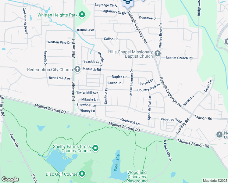 map of restaurants, bars, coffee shops, grocery stores, and more near 6929 Country Walk Drive in Shelby County