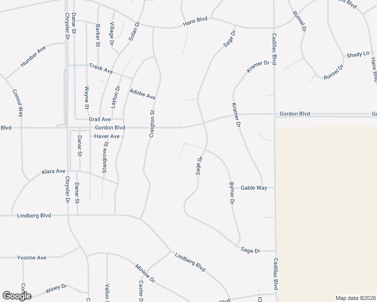 map of restaurants, bars, coffee shops, grocery stores, and more near Bymar Drive in California City