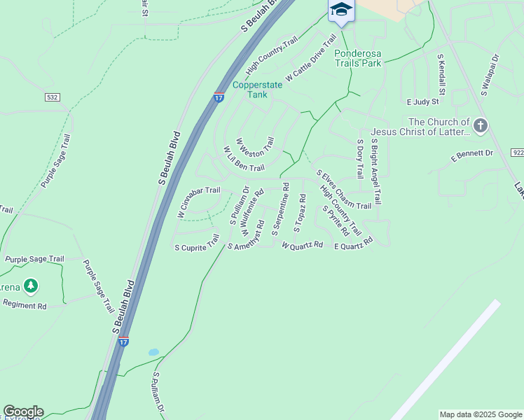 map of restaurants, bars, coffee shops, grocery stores, and more near 326 West Beryl Road in Flagstaff