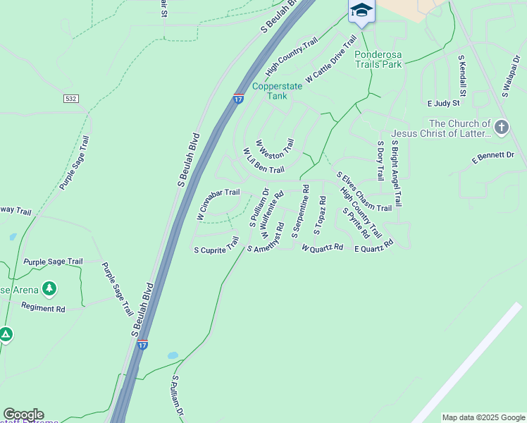 map of restaurants, bars, coffee shops, grocery stores, and more near 457 West Wulfenite Road in Flagstaff