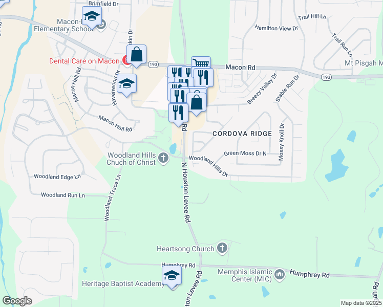 map of restaurants, bars, coffee shops, grocery stores, and more near 1055 Cross Meadow Road in Fisherville