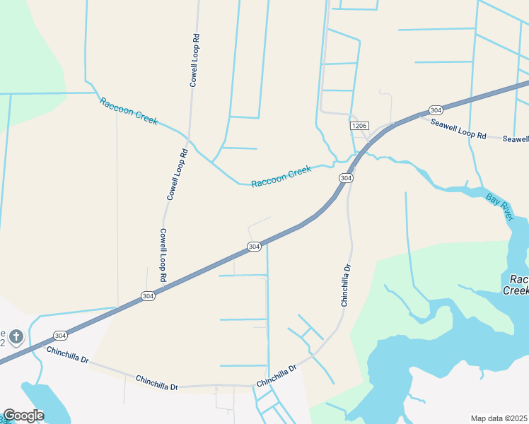 map of restaurants, bars, coffee shops, grocery stores, and more near 127 Wichita Drive in Bayboro