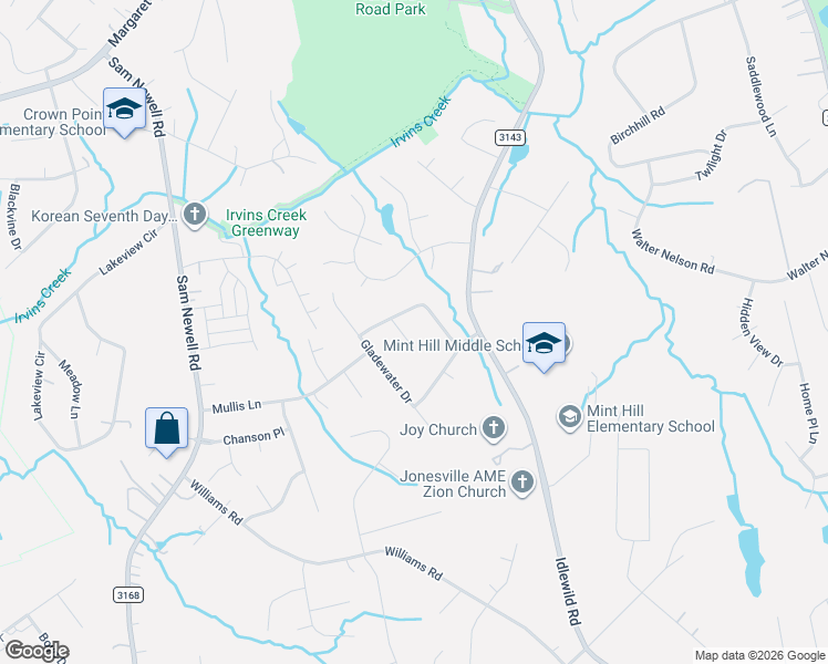 map of restaurants, bars, coffee shops, grocery stores, and more near in Matthews