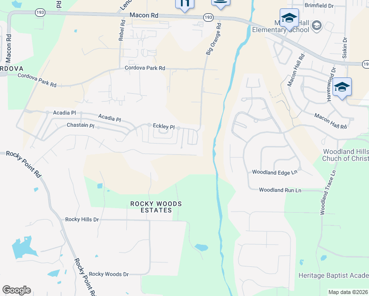 map of restaurants, bars, coffee shops, grocery stores, and more near 9482 Afton Grove Road in Shelby County