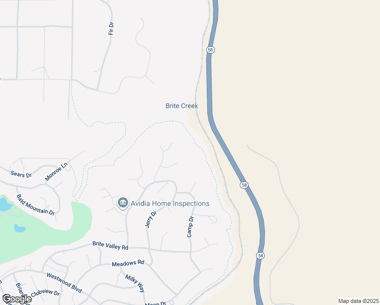 map of restaurants, bars, coffee shops, grocery stores, and more near 19501 Sandy Court in Tehachapi