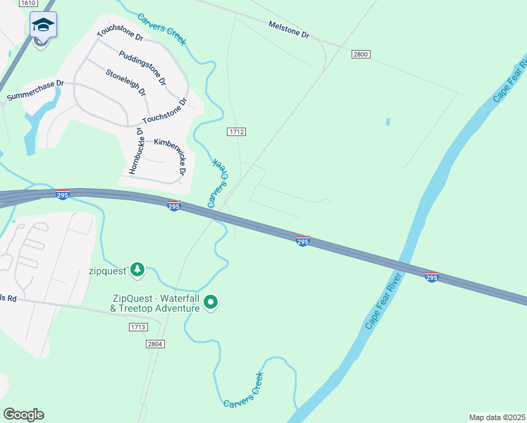 map of restaurants, bars, coffee shops, grocery stores, and more near 830 Mary Jordan Lane in Fayetteville