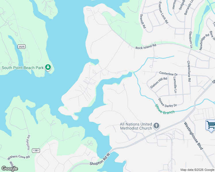 map of restaurants, bars, coffee shops, grocery stores, and more near 6236 River Cabin Lane in Charlotte
