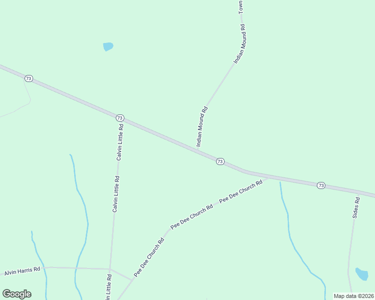 map of restaurants, bars, coffee shops, grocery stores, and more near 2121 North Carolina 73 in Mount Gilead