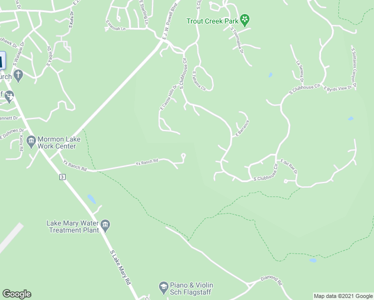 map of restaurants, bars, coffee shops, grocery stores, and more near 1970 Yx Ranch Road in Flagstaff