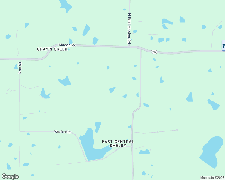 map of restaurants, bars, coffee shops, grocery stores, and more near 1111 North Reid Hooker Road in Shelby County