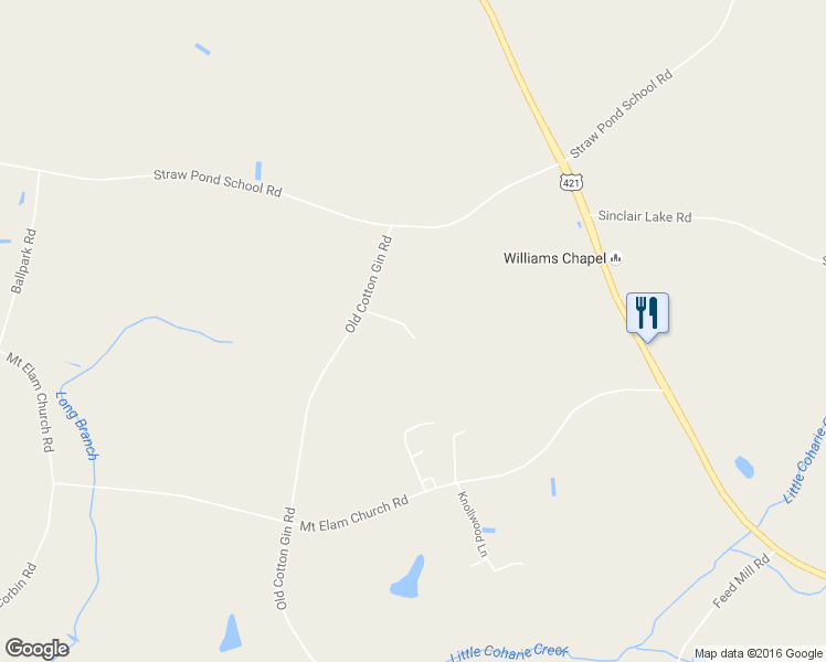 map of restaurants, bars, coffee shops, grocery stores, and more near 18 Hannibal Lane in Roseboro