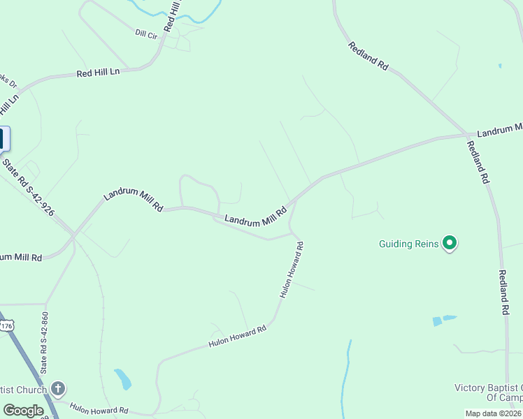 map of restaurants, bars, coffee shops, grocery stores, and more near 815 Landrum Mill Road in Landrum