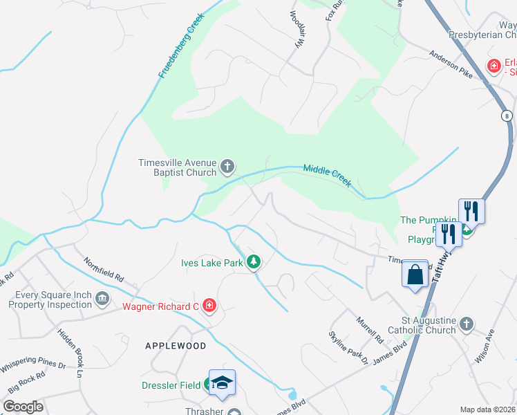 map of restaurants, bars, coffee shops, grocery stores, and more near 1713 Timesville Road in Signal Mountain