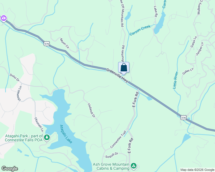 map of restaurants, bars, coffee shops, grocery stores, and more near 219 Walelu Court in Brevard