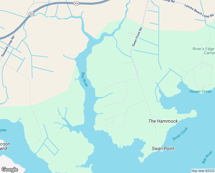 map of restaurants, bars, coffee shops, grocery stores, and more near 185 Longview Road in Bayboro