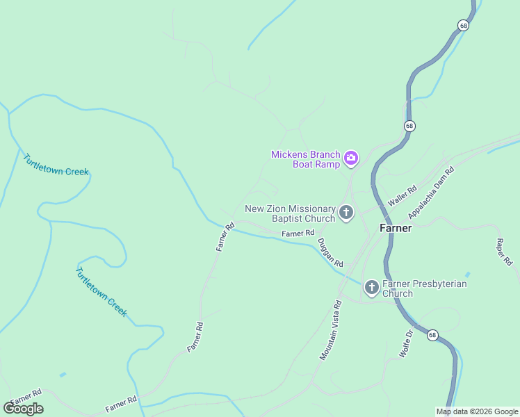 map of restaurants, bars, coffee shops, grocery stores, and more near 140 Newman Road in Farner