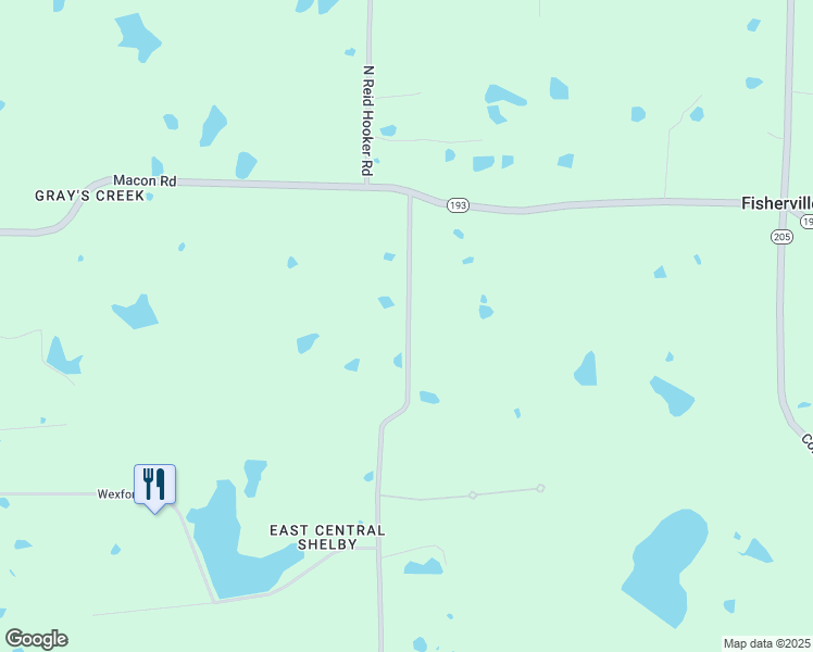 map of restaurants, bars, coffee shops, grocery stores, and more near 1111 North Reid Hooker Road in Shelby County