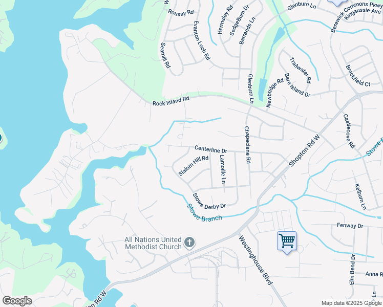 map of restaurants, bars, coffee shops, grocery stores, and more near 5610 Stowe Derby Drive in Charlotte