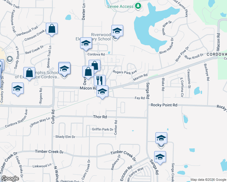 map of restaurants, bars, coffee shops, grocery stores, and more near in Shelby County