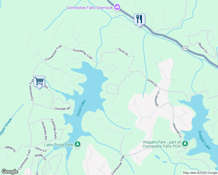 map of restaurants, bars, coffee shops, grocery stores, and more near 305 Kanasdatsi Drive in Brevard