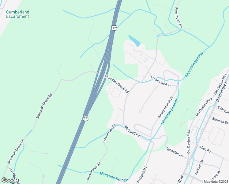 map of restaurants, bars, coffee shops, grocery stores, and more near 5542 Abby Grace Loop in Chattanooga