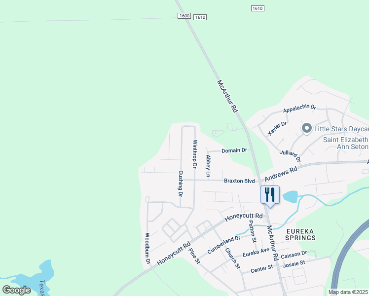 map of restaurants, bars, coffee shops, grocery stores, and more near 6837 Winthrop Drive in Fayetteville