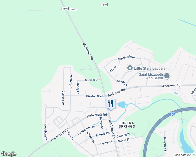 map of restaurants, bars, coffee shops, grocery stores, and more near 1751-1799 McArthur Road in Fayetteville