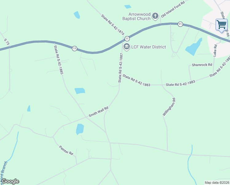 map of restaurants, bars, coffee shops, grocery stores, and more near 1144 Turkey Farm Road in Chesnee