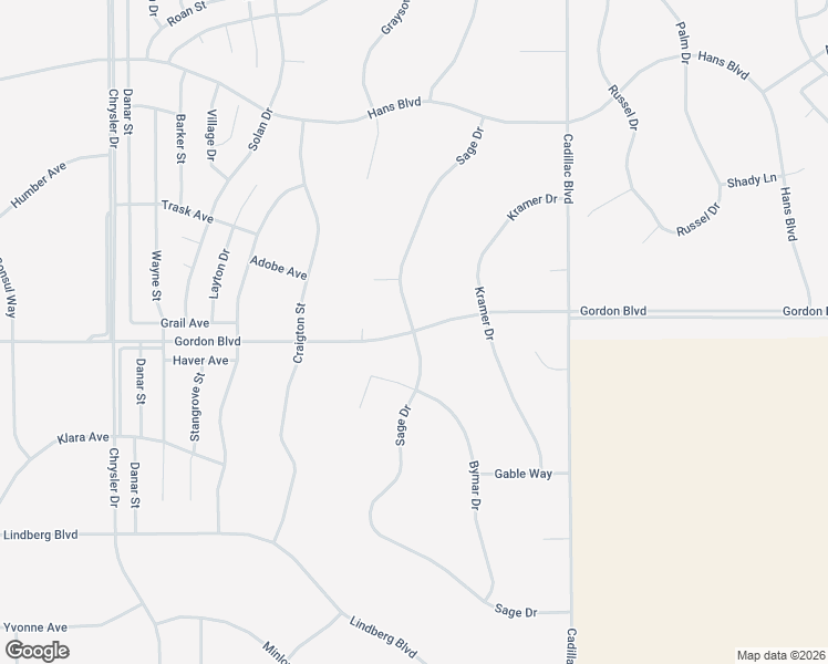 map of restaurants, bars, coffee shops, grocery stores, and more near Gordon Boulevard in California City