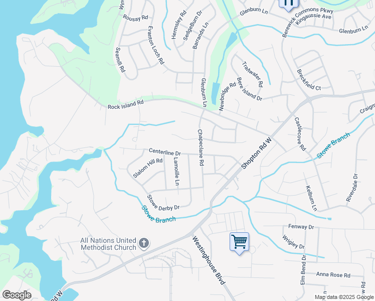 map of restaurants, bars, coffee shops, grocery stores, and more near 4804 Stowe Derby Drive in Charlotte
